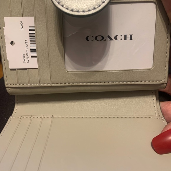 Coach Metallic Silver Wallet - Picture 5 of 5